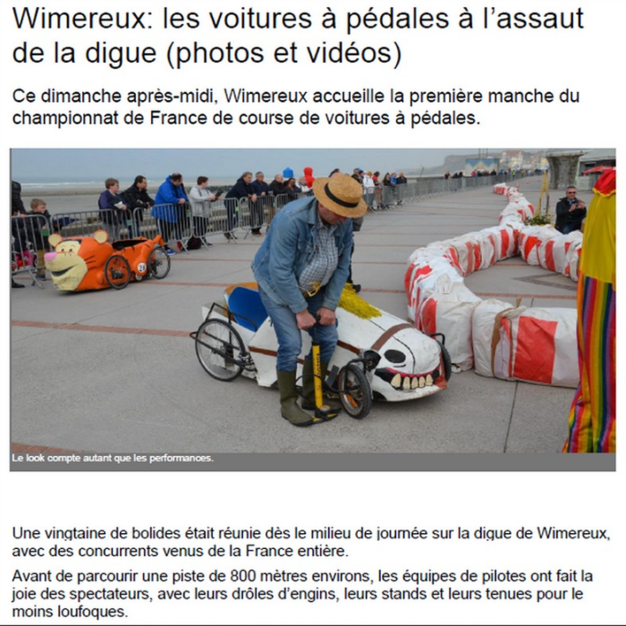 Article de presse de la course de Wimereux 2018 - F.F.C.V.P.