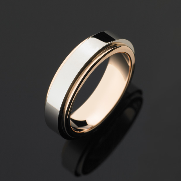 Rings, gold, bi-colors, engagement ring, wedding ring, rose, yellow, wihite gold - BD Product